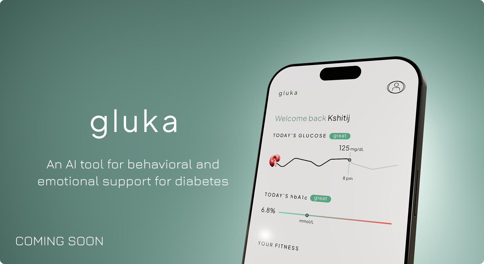 gluka — An AI tool for behavioral and emotional support for diabetes, Coming Soon